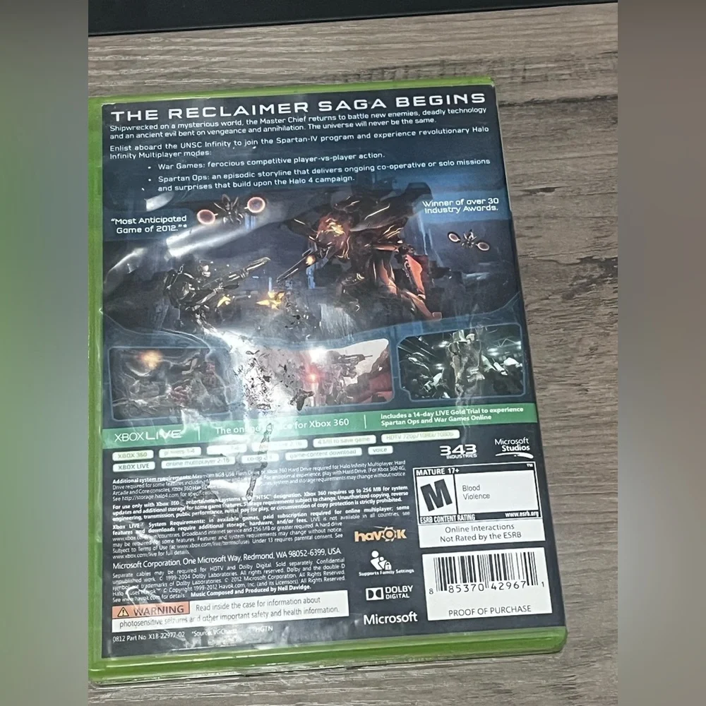 Halo 4 Xbox 360 Complete 2-Disc Set Microsoft Studios No Manual